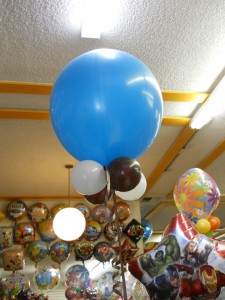 large blue helium balloon