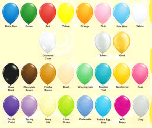 Colors of balloons Paper Plus offers