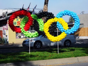 olympic rings balloons