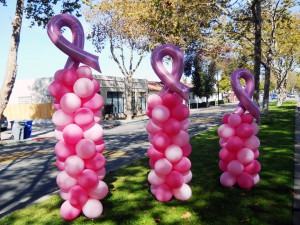 breast cancer awareness balloons