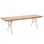 30" x 96" Rectangle Plywood Banquet Folding Table Rental