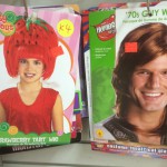Strawberry wig and 70s guy wig