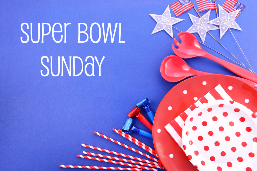 Superbowl party supplies - plate napkin cutlery decorations