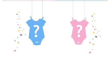 Baby newborn hanging baby boy baby girl body. Baby gender reveal