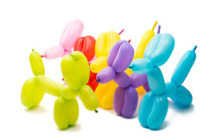 multi colored balloon animals