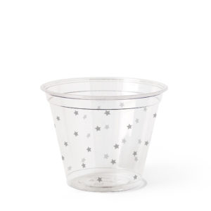 compostable corn cup with stars
