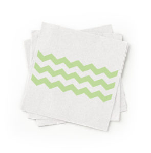 recycled and compostable party napkins green wave
