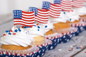 4th of july party cupcakes