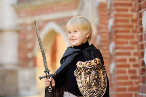 boy with sword and shield costume