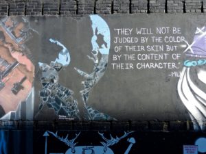 martin luther king mural with quote