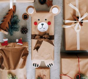 teddy bear decoration gift box