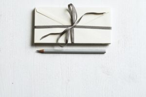 pencil and card favor